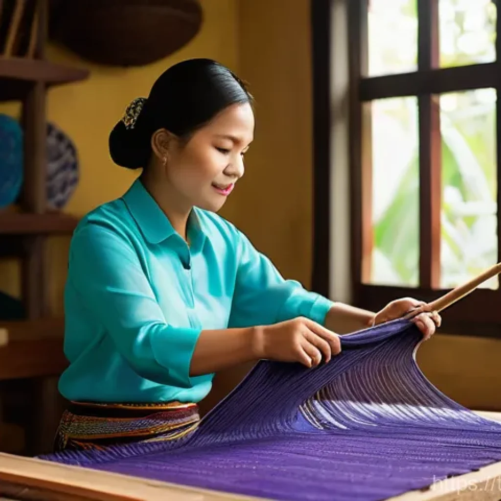 문화재수리기술자 필기시험 자주 출제되는 문제 - **Prompt:** A vibrant scene in a traditional Thai artisan's workshop. A female Thai artisan, perhaps...