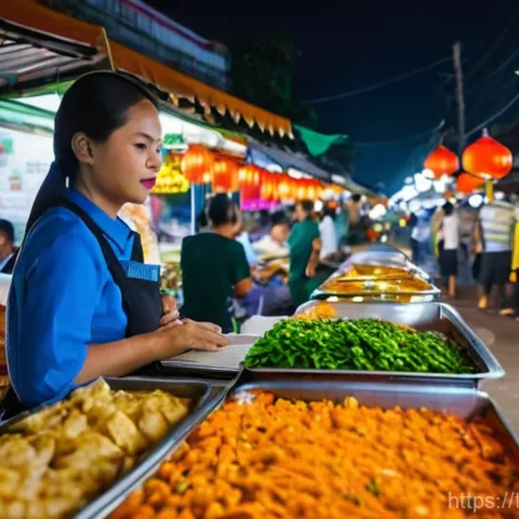 문화재수리기술자 필기시험 준비 가이드 - **A Bustling Thai Street Food Location Observation.**
An elevated, dynamic shot capturing the li...
